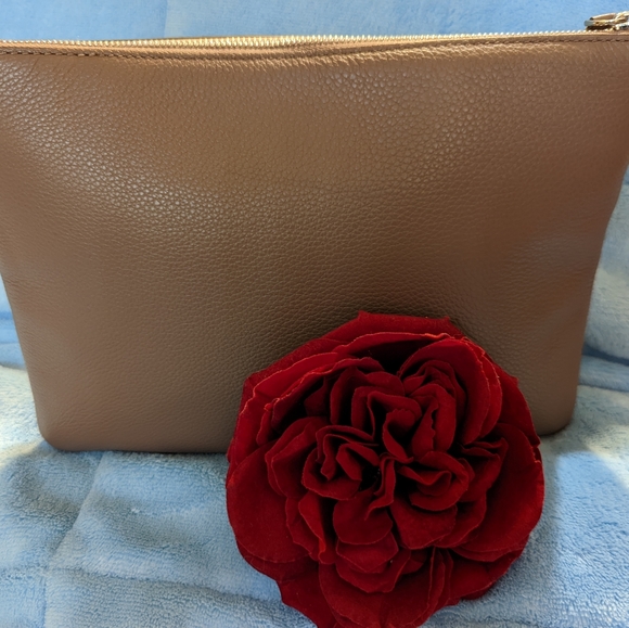 KATE SPADE New York Large Zip Pouch "Jackson Brownstone" in taupe brown … - Picture 3 of 8